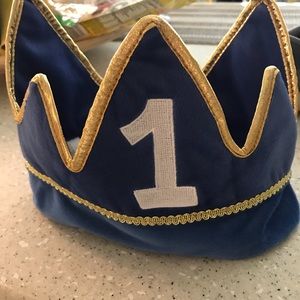One year old Crown. Fabric and embroidered